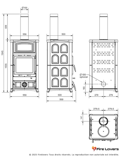 Concita 2.0 12kW Poêle à bois