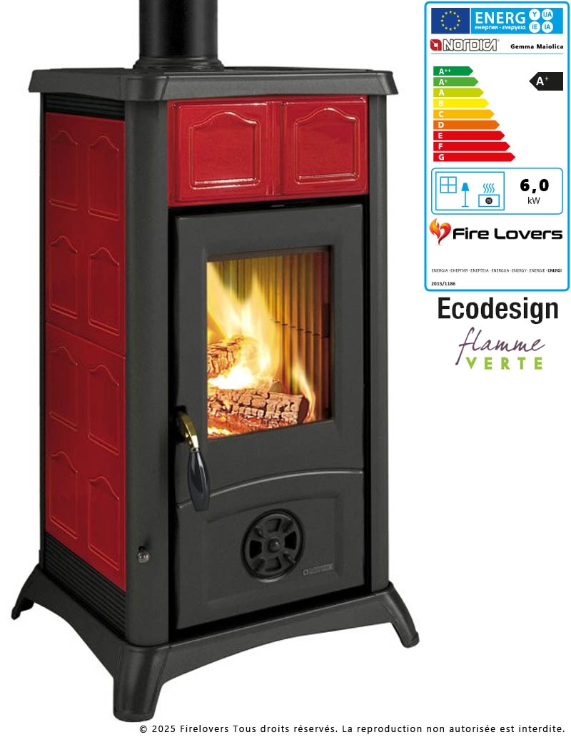Gemma Maiolica 6kW Poêle à...