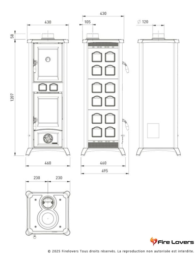 Gemma Forno 5.0 Ceramica 7,3 kW Poêle à bois