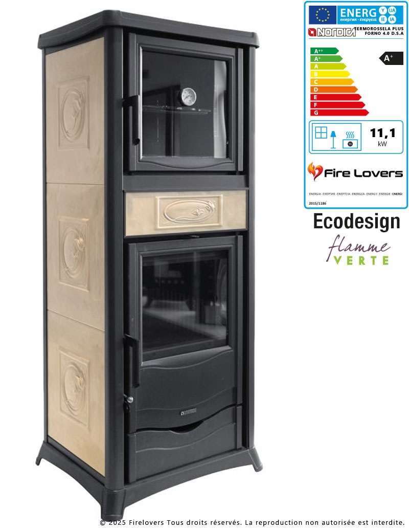 TermoRossella Plus Forno DSA 4.0 11kW Poêle à bois hydraulique