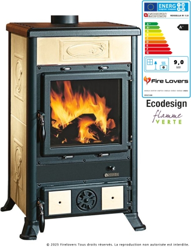 Rossella R1 5.0 Ceramica 9kW Poêle à bois