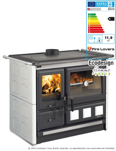 Rosa XXL 5.0 - Maiolica Cuisinière à bois