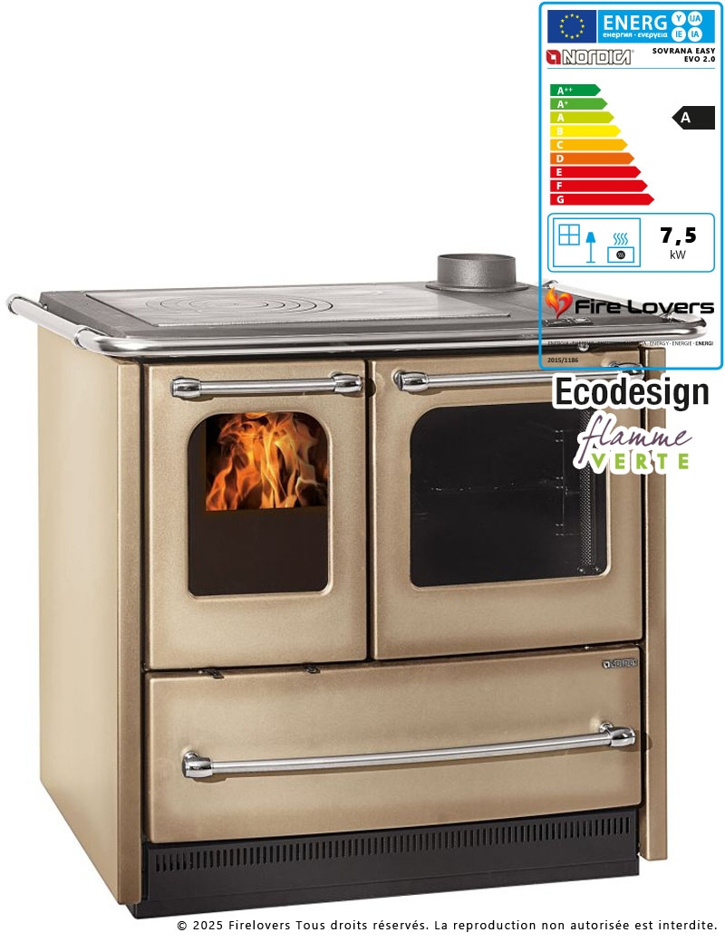 Sovrana Easy Evo 2.0 7,5 kW Cuisinière à bois