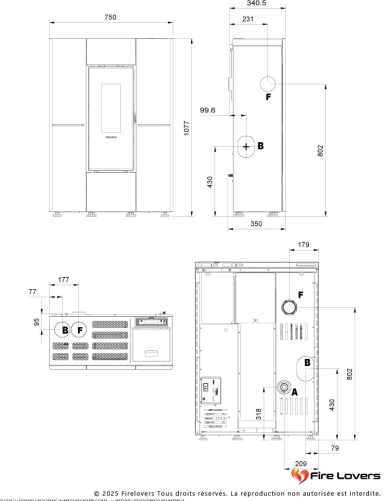 Pack Marilena Plus AD 8kW + Kit ventouse mural | sortie arrière