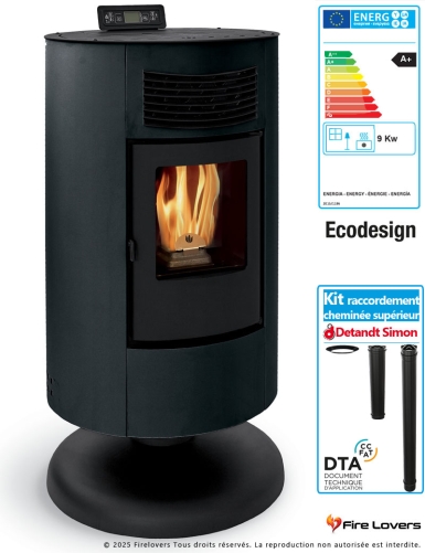 Pack Circe Up 9kW + kit de raccordement pour poêle à granulés | Sortie Dessus