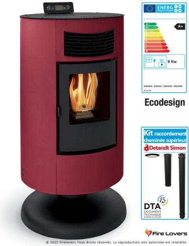 Pack Circe Up 9kW + kit de raccordement pour poêle à granulés | Sortie Dessus