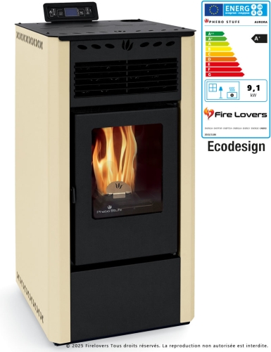 Aurora 9kW Poêle à granulés | Sortie Dessus