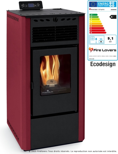Aurora 9kW Poêle à granulés | Sortie Dessus