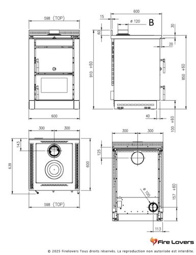Vicenza Evo 6kW Cuisinière à bois