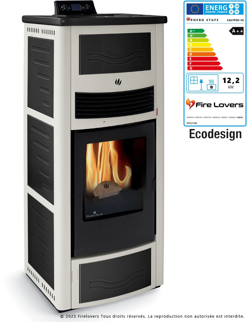 Calipso 5S 12 kW Poêle à granulés | Sortie Dessus