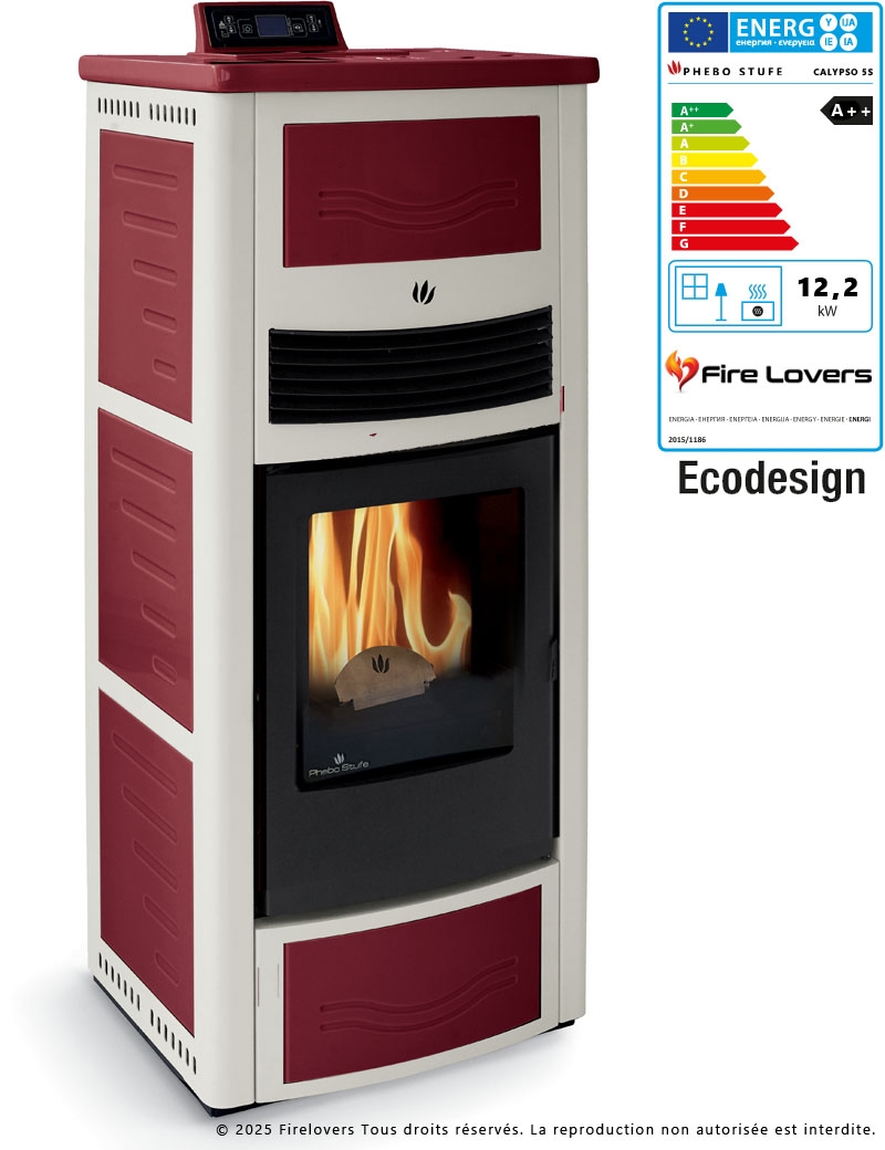 Calipso 5S 12 kW Poêle à granulés | Sortie Dessus