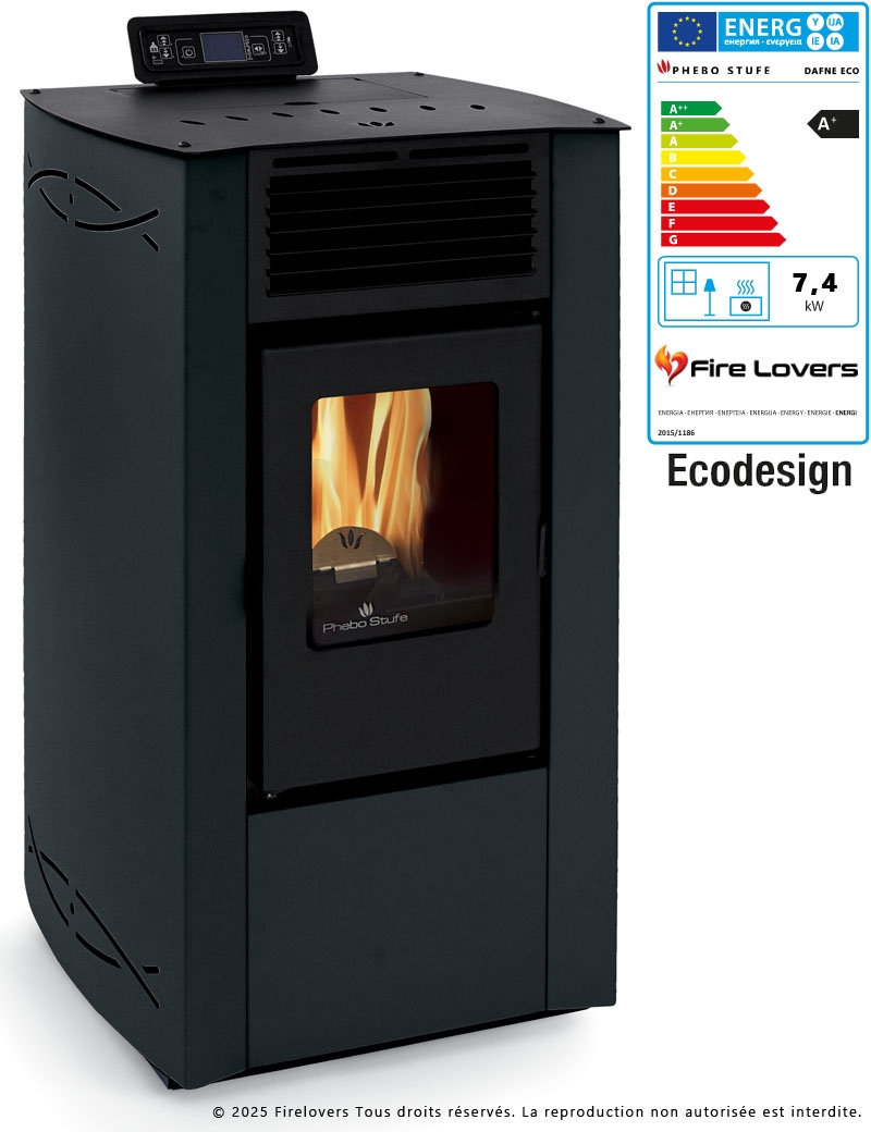 Dafne Eco 6,2kW Poêle à granulés | Sortie Arrière