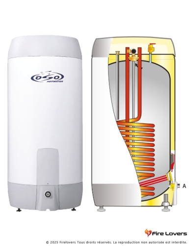 Boiler ECS inox OSO SAGA COIL 300L Classe C