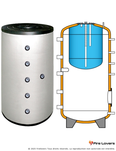 Tampon de chauffage mixte COMBI 1500L