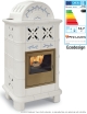 Diana P avec dôme + décoration à la main 12,7 kW poêle à granulés