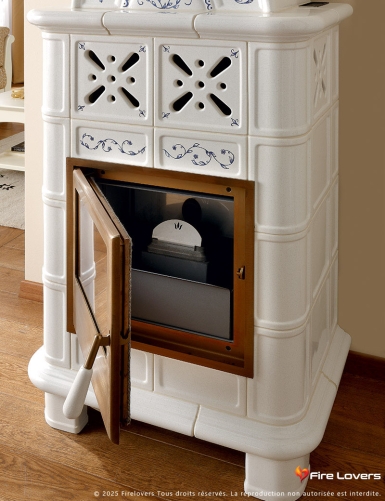 Diana P avec dôme + décoration à la main 12,7 kW poêle à granulés