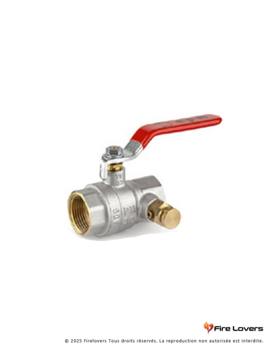 Vanne à boisseau sphérique avec purgeur p.levier PN16 FF 3/4"