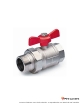Vanne à boisseau sphérique avec raccord démontable p.papillon PN16 MF 1/2"