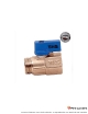 Mini vanne à boisseau sphérique hexagonale p.bleue PN16 MF 1/2"