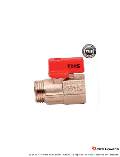 Mini vanne à boisseau sphérique hexagonale p.rouge PN16 MF 1/2"
