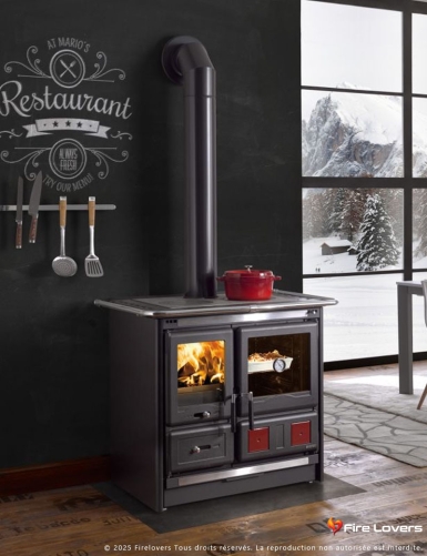 Rosa L 5.0 Steel 9.5kW Cuisinière à bois