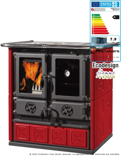 Rosetta 5.0 Maiolica 7.9 kW Cuisinière à bois