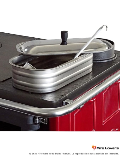 Réservoir en acier inoydable pour cuisinière à bois