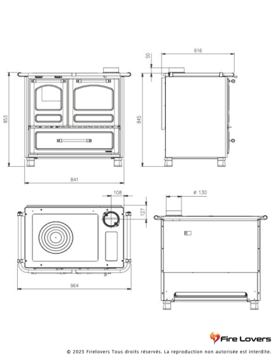 Pack Family 4,5 + kit de raccordement supérieur Ferrolux Ø150 mm