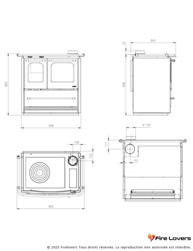 Pack Sovrana Easy Evo 2.0 + kit de raccordement supérieur Ferrolux Ø150 mm