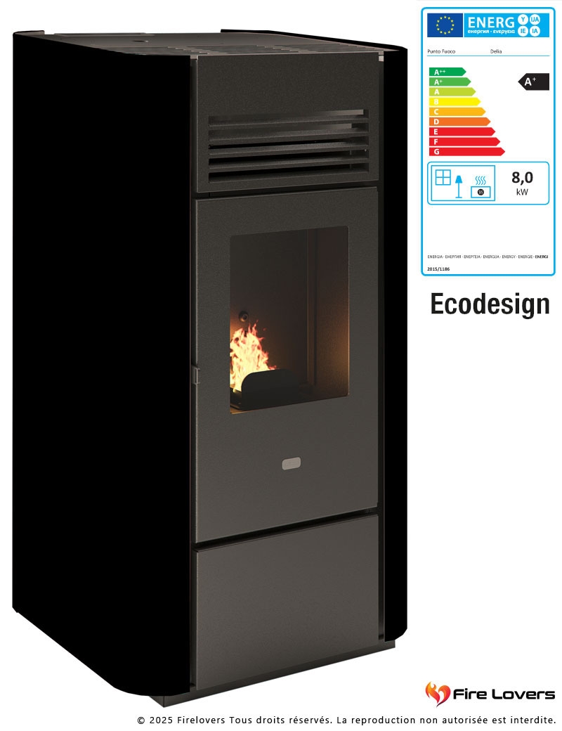 Delia 9,5kW Poêle à granulés