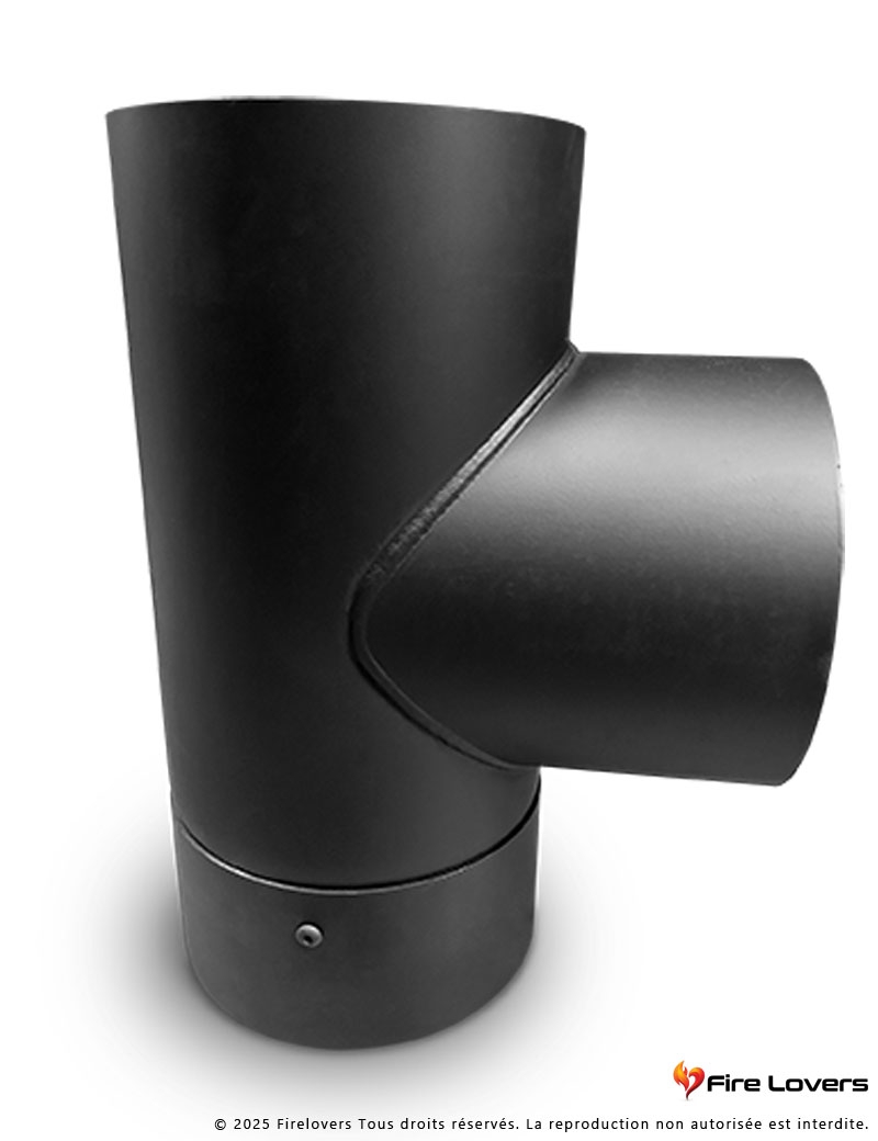 Té 90° Ferrolux Noir Ø 150 mm