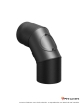 Coude orientable 90° + regard Ferrolux Noir Ø 150 mm