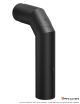 Coude 90° + regard + clé de tirage Ferrolux Noir Ø 150 mm