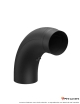 Coude arrondi 90° + inspection Ferrolux Noir Ø 150 mm