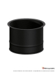 Raccord boisseau poêle Ferrolux Noir Ø 150 mm