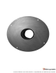 Raccord boisseau poêle avec plaque ronde Ferrolux Noir Ø 150 mm