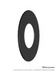 Rosace largeur 85 mm Ferrolux Noir Ø 150 mm