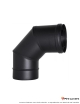 Coude 90° Ø80/125mm DIFLUX noir