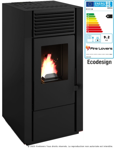 Marisa 9,2kW Poêle à granulés canalisable