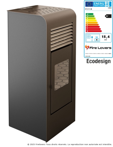Lidia 15,4kW Poêle à granulés canalisable