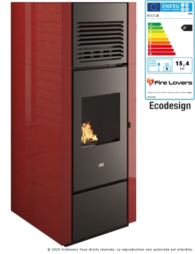 Nia 15,4kW Poêle à granulés canalisable