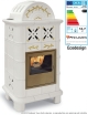 Diana P avec dôme + décoration à la main 12,7 kW poêle à granulés