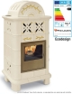 Diana P avec dôme + décoration à la main 12,7 kW poêle à granulés