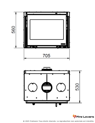 Inserto 70 LEAN.165 8,5 kW Insert à bois