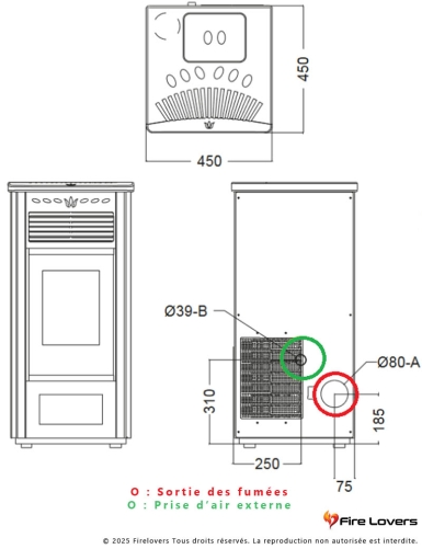 Pack Gea S 9kW + kit ventouse mural | Sortie Arrière