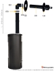 Kit Ventouse DINAK DIFLUX PELLETS Noir Sortie supérieure