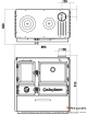 Caliskan 214 Casing Gourmet 6.4kW Cuisinière à bois