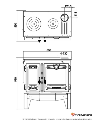 Caliskan 216 Gourmet 8.45 kW cuisinière à bois