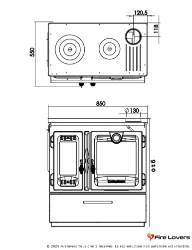 Caliskan 216 Box Gourmet 8.45 kW cuisinière à bois