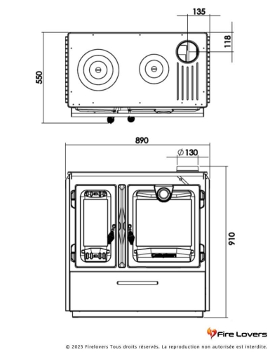 Caliskan 216 Casing Gourmet 8.45 kW cuisinière à bois